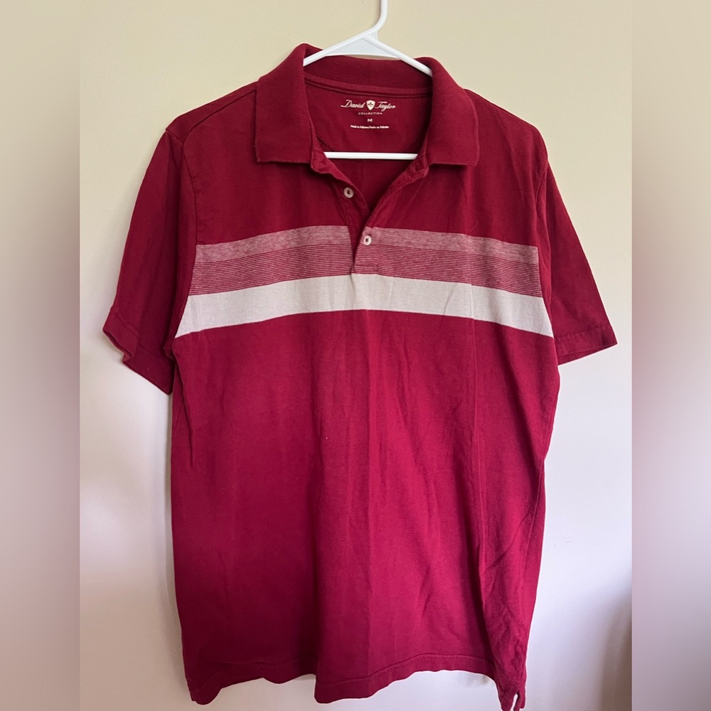 David Taylor Men's Red Polo Shirt